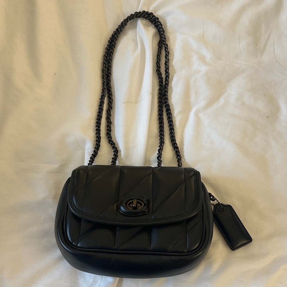 Coach Black Quilted Shoulder Bag